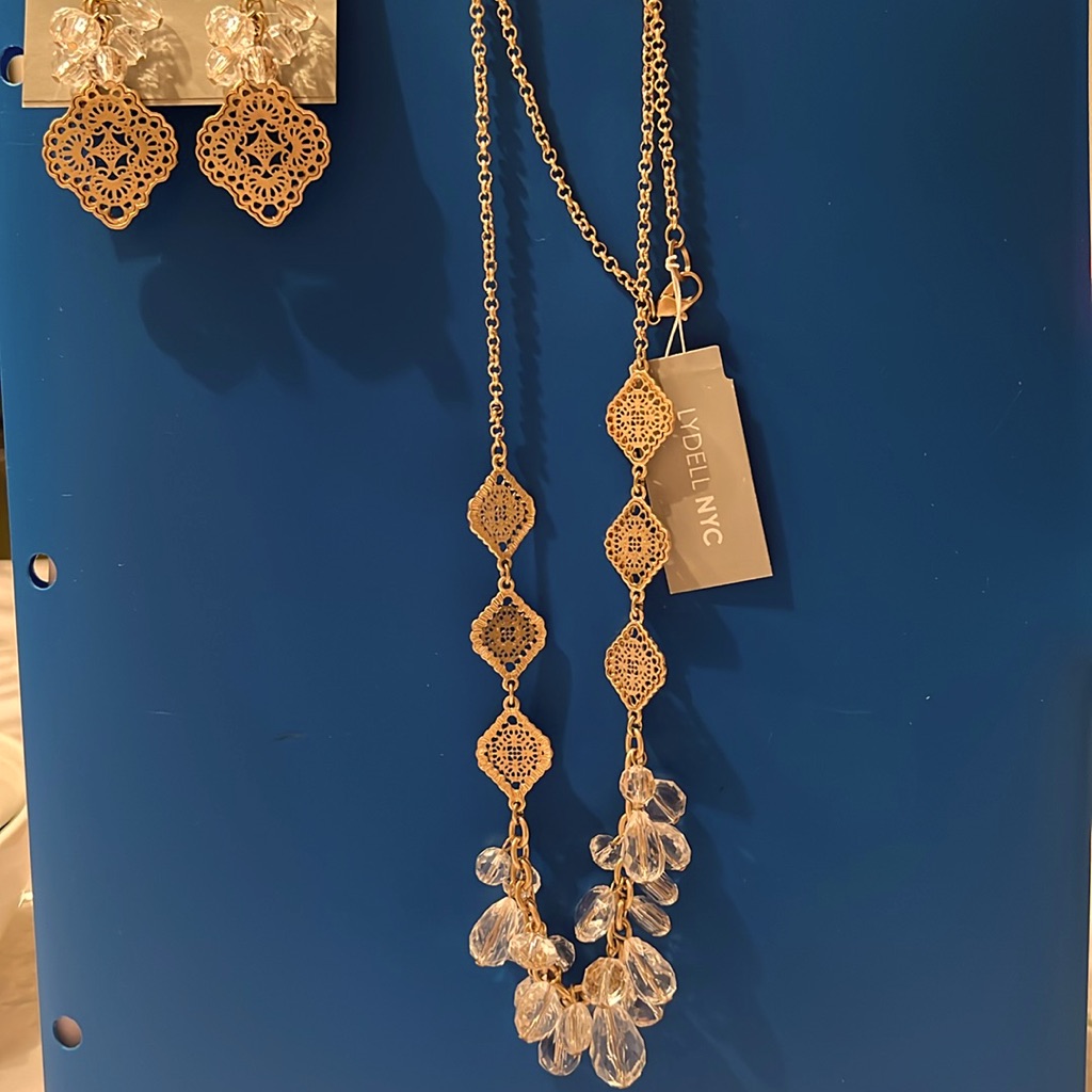 New Lydell Nyc Necklace And Earrings Set 25$